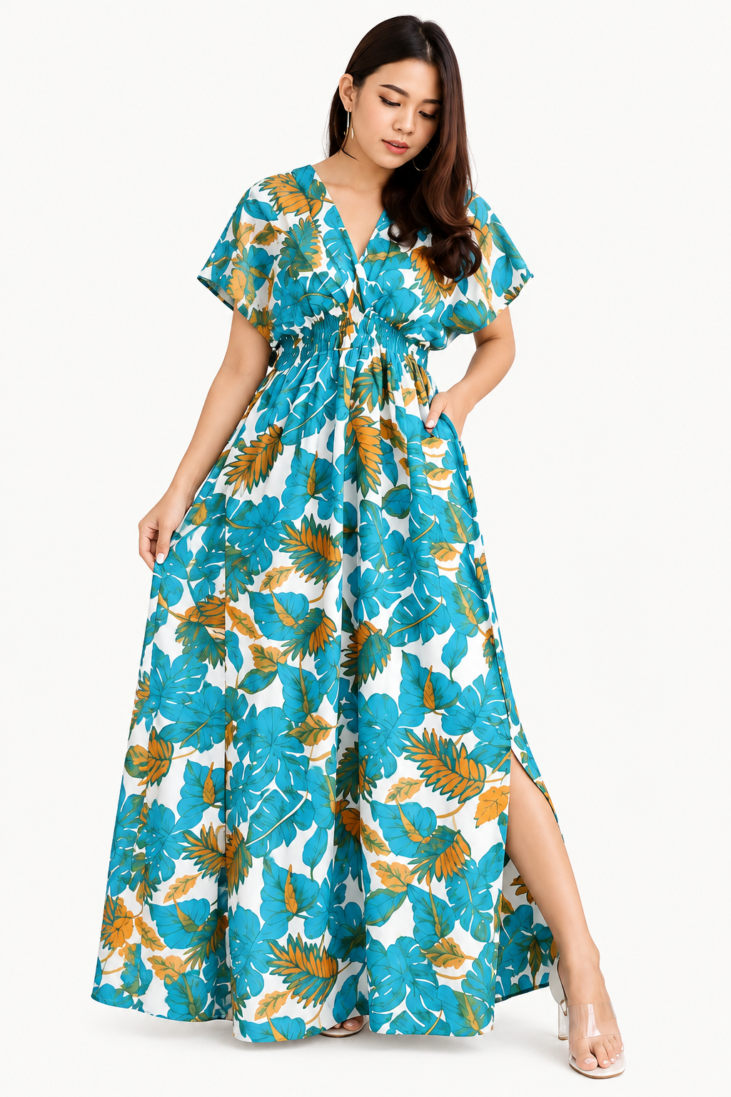Women's Tropical Floral Maxi Dress | Luma NZ