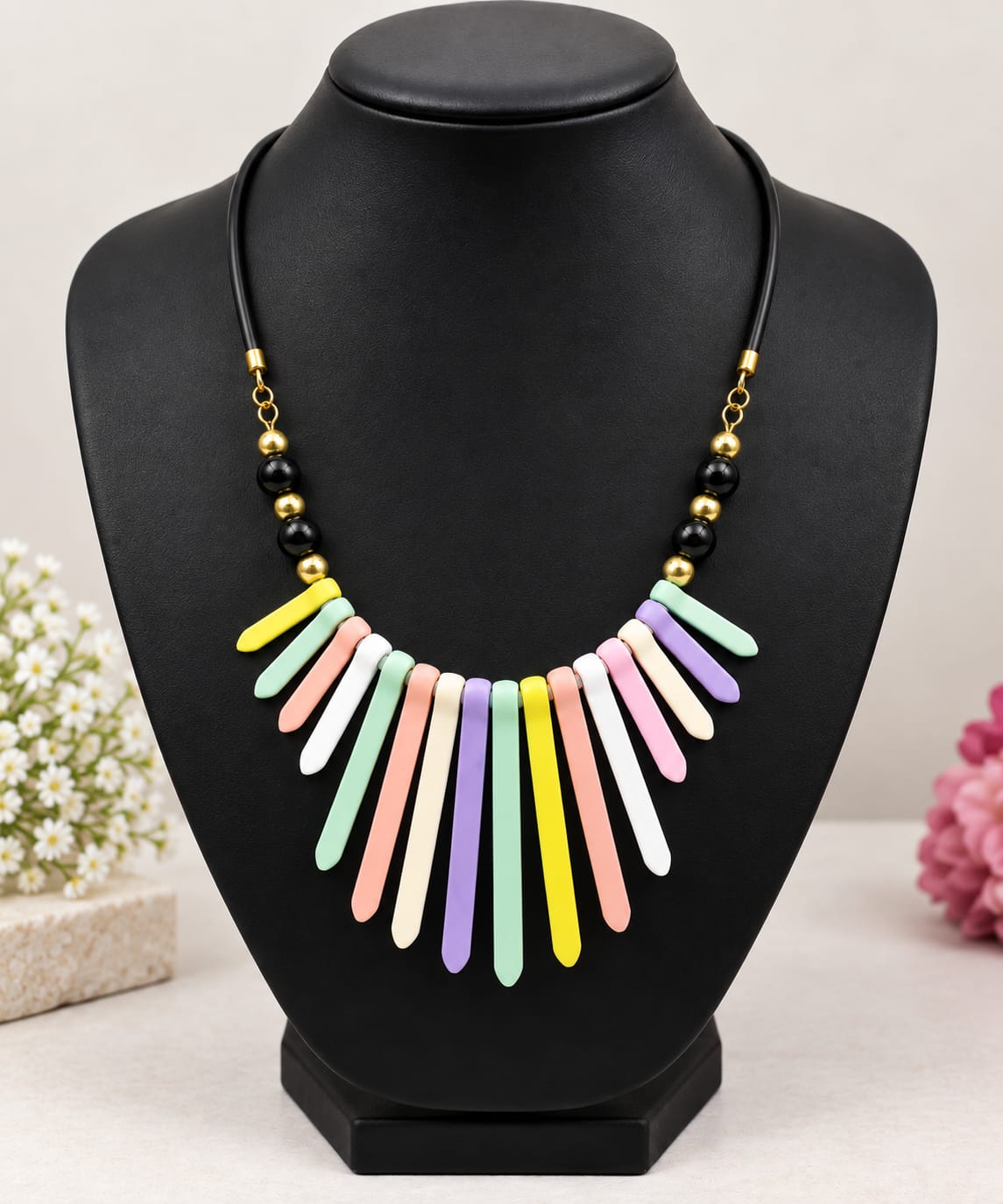 Pastel Multicolor Statement Necklace