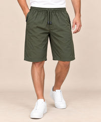 Men’s Olive Green Casual Shorts – Multi-Pocket Everyday Wear