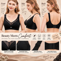 Women’s Black Lace Bra – Wireless Support & Adjustable Straps