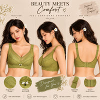 Women’s Lace Comfort Bra – Green