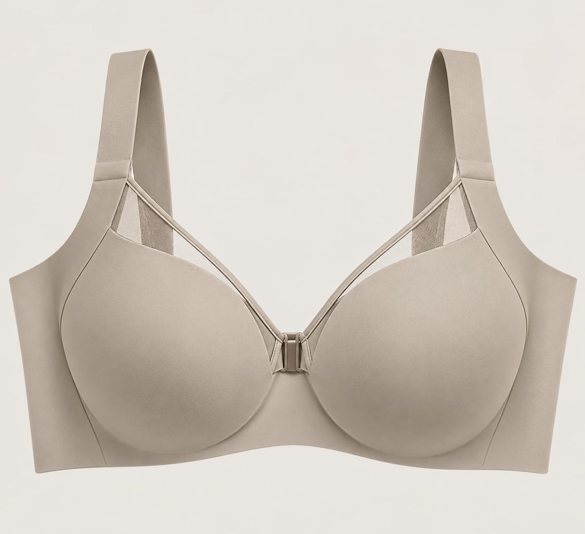 Women’s Beige Front Closure Smooth Support Bra