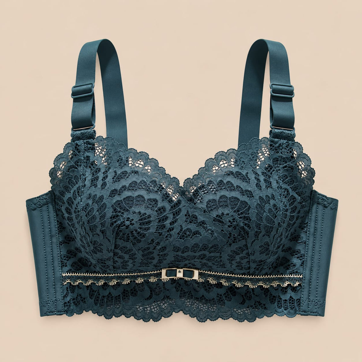 Women’s Teal Floral Lace Underwire Bra