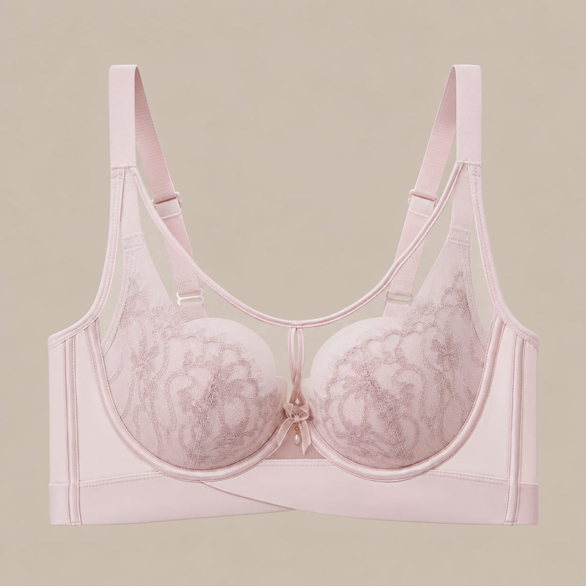 Women’s Pink Floral Lace Bra