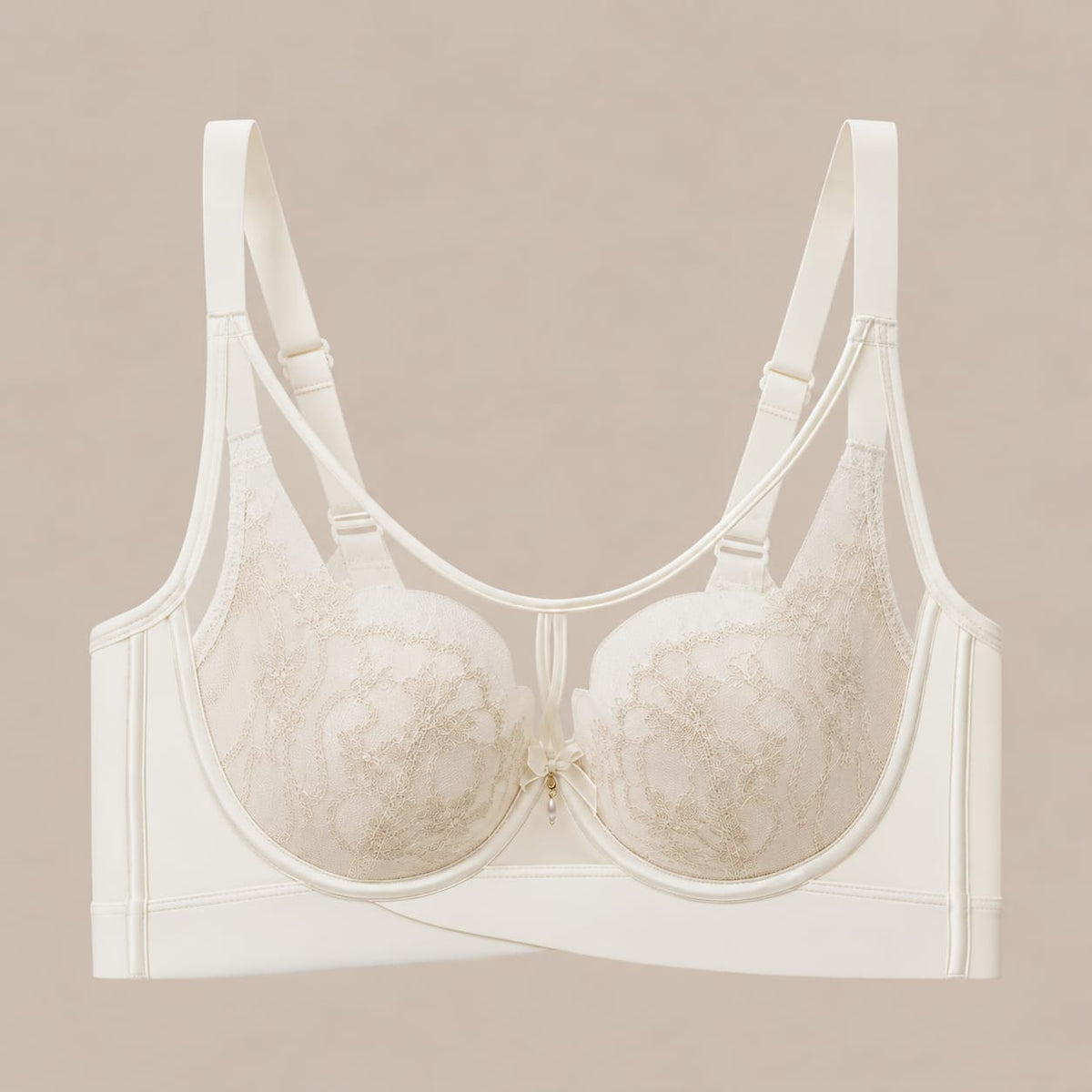 Women’s Ivory Floral Lace Bra