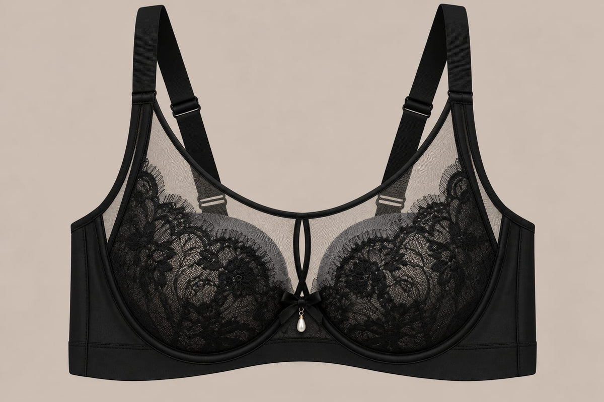 Women’s Black Floral Lace Bra