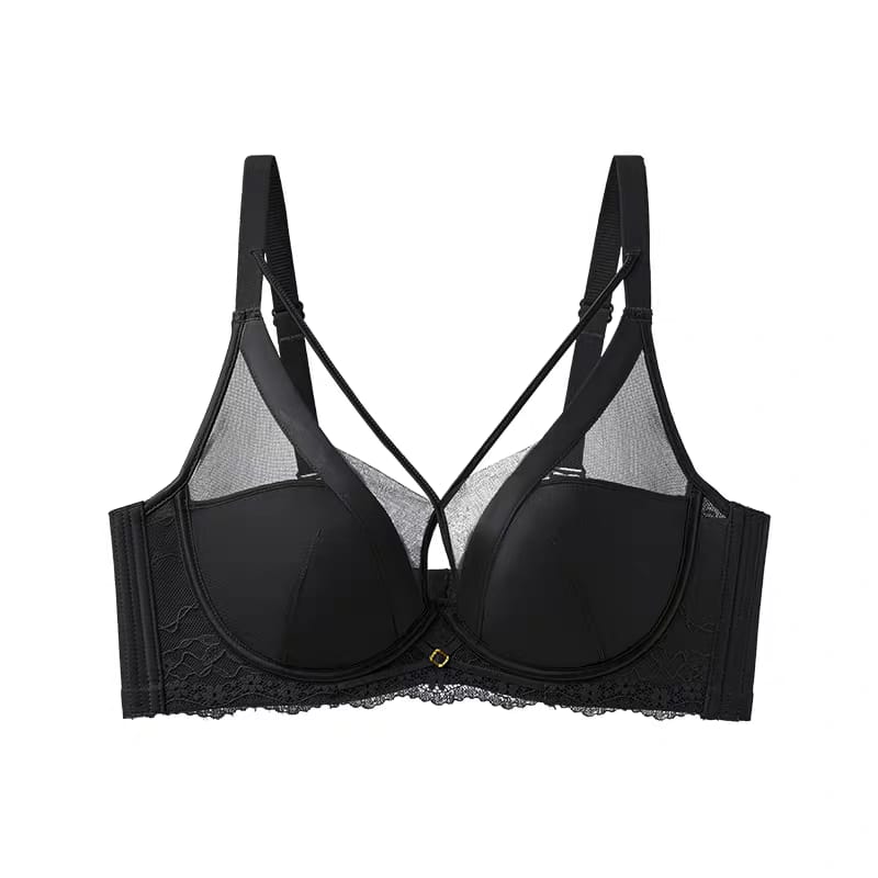 Black Lace Strappy Push-Up Bra